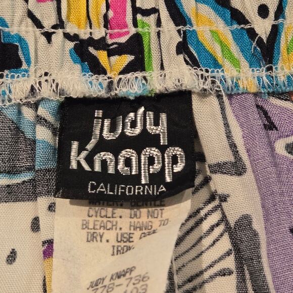 Vintage Judy Knapp Button-Up Blouse and Matching Pull-On Short Set, Mixed Sizes - Picture 12 of 13